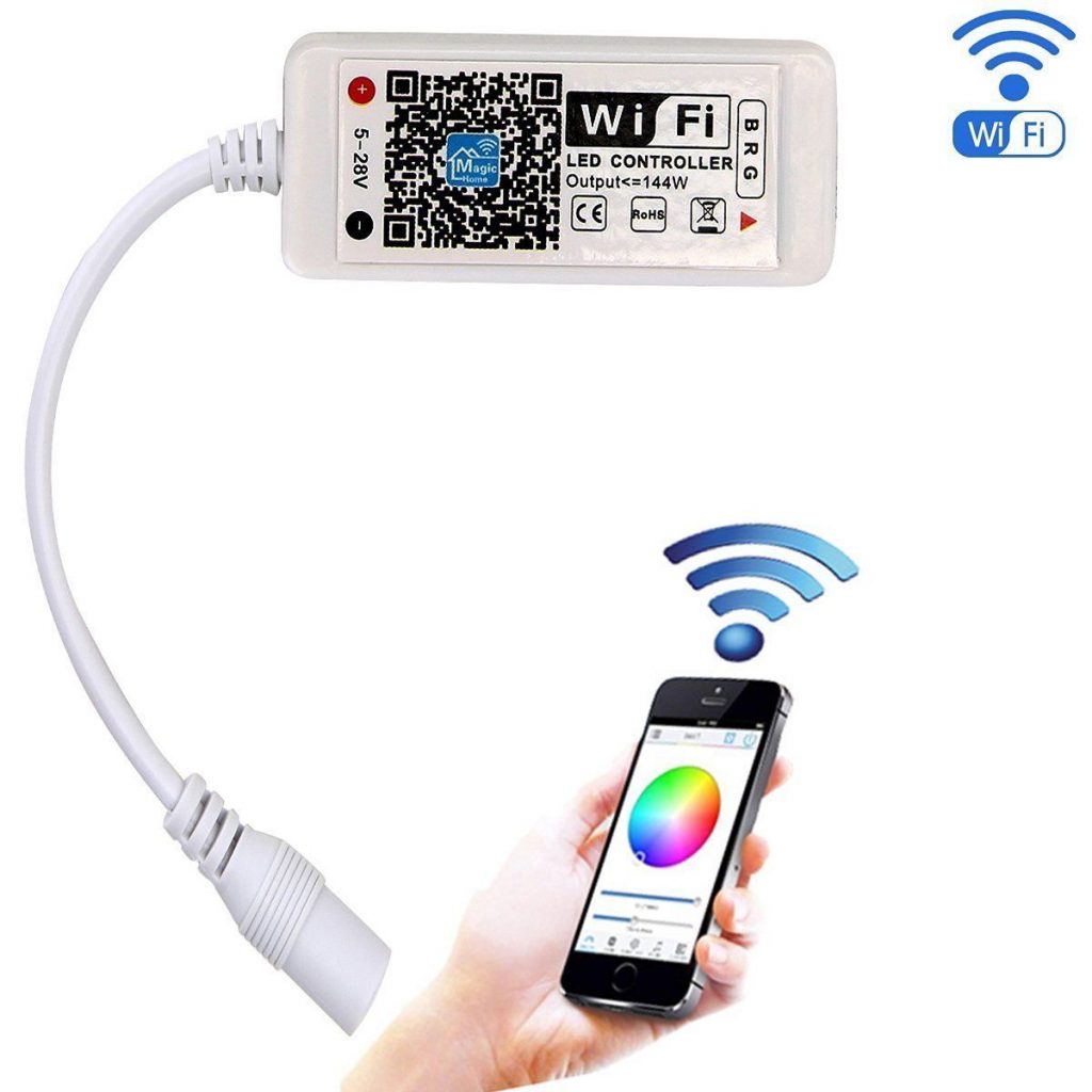 WiFi Wireless LED Smart Controller For RGB LED Light Strips 5050 3528 ...