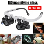 9892H-1-Head-Mounted-8X-23X-LED-Magnifier-Double-Eye-Glasses-Loupe-Lens-Jeweler-Watch-Repair