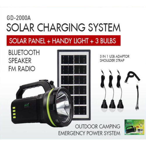 Solarni Sistem GD 2000U Bluetooth/Mp3/Fm Radio