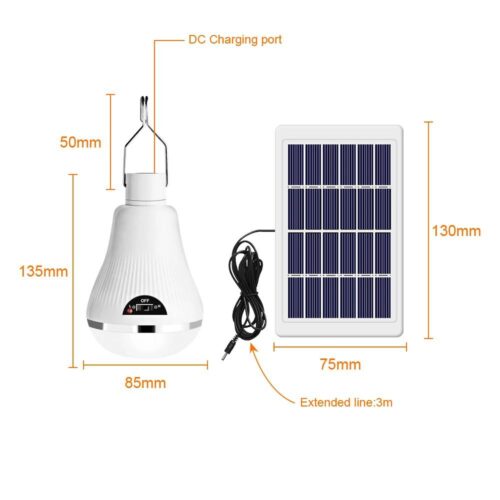 Solarna LED Sijalica + Punjač Telefona