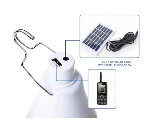 Solarna LED Sijalica + Punjač Telefona
