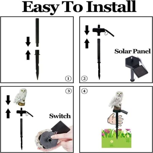 Solarna Lampa Za Dvorište - Sova