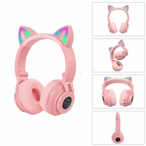 Svetleće Bluetooth Slušalice Sa Mačjim Ušima