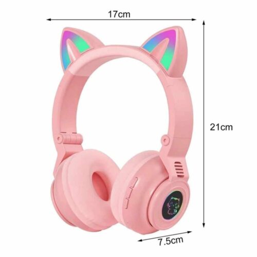 Svetleće Bluetooth Slušalice Sa Mačjim Ušima