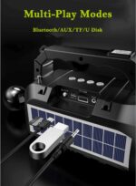 Solarna Ručna Baterijska Lampa Sa Bluetooth Zvučnikom