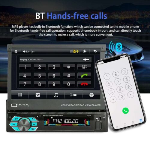 Bluetooth Radio Sa Zadnjom Kamerom i Teleskopskim Ekranom