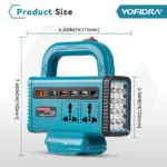 Prenosivi inverter 220V 200W na aku bateriju 21V - pretvarač napona sa USB i LED lampom Prenosivi inverter 220V 200W na aku bateriju 21V - pretvarač napona sa USB i LED lampom