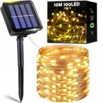 LED Solarne Lampice 10m sa 100 Dioda – Dekoracija za Baštu i Terasu