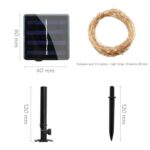 LED Solarne Lampice 10m sa 100 Dioda – Dekoracija za Baštu i Terasu